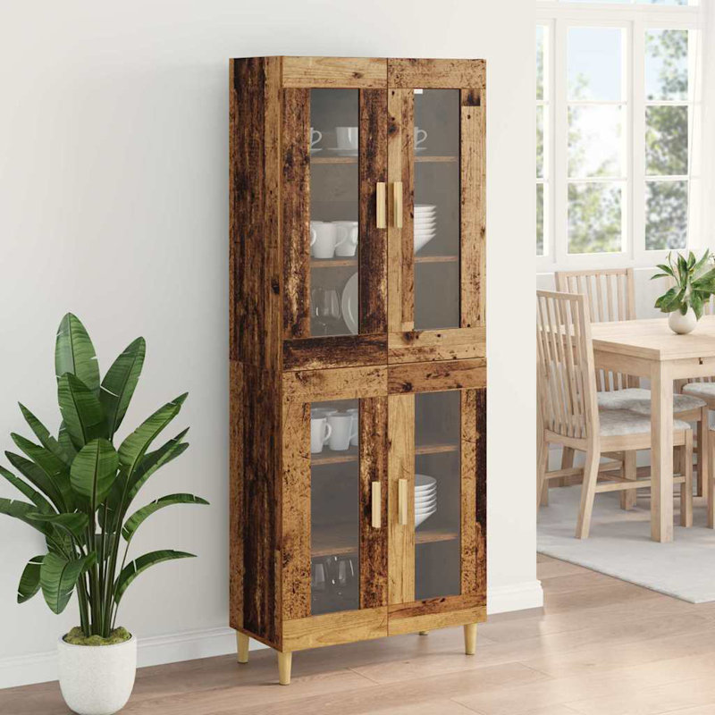  Highboard Old Wood 69.5 X 34 X 180 Cm Engineered Wood, Old Wood