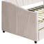 Lit de jour simple rembourré beige avec rangement pour tiroir - Améliorez votre organisation à la maison