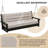 Outdoor Swing Cushion with Backrest & Tie Straps, 2/3 Seater Replacement Glider Cushion-1357063737