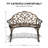 38.5-Inch Cast Aluminum Garden Bench-1528178967