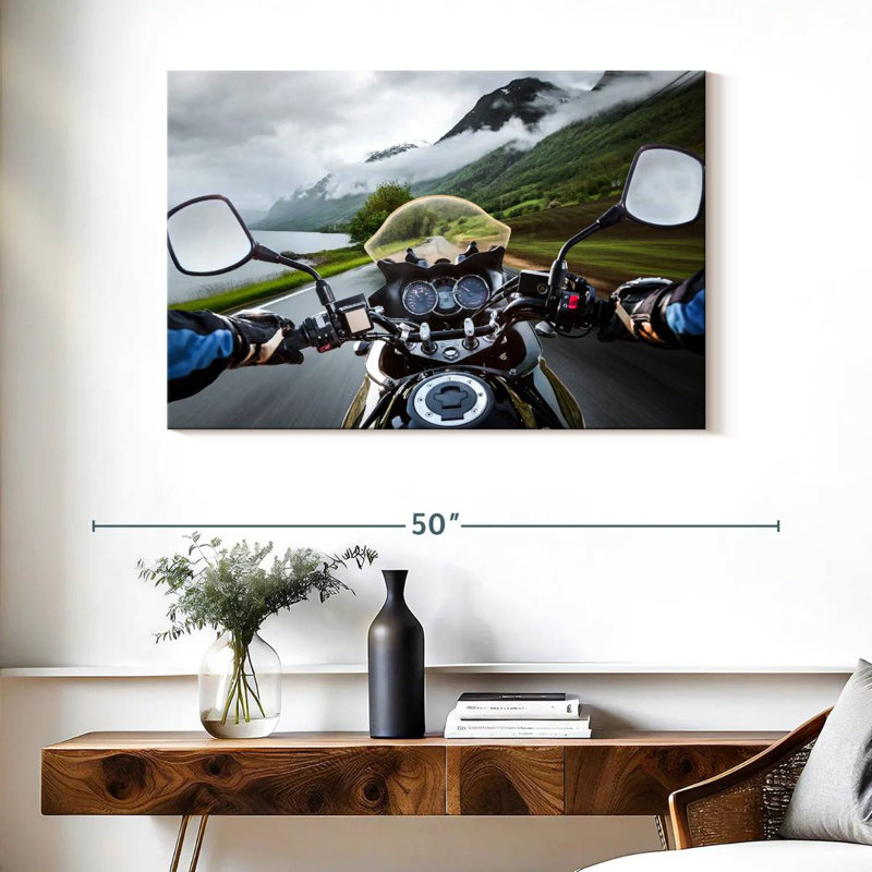 Mehar Motorcycle Ride View, 26" H x 39" W