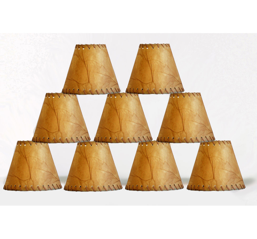 5'' H Faux Leather Empire Lamp Shade (Set of 9) Loon Peak®