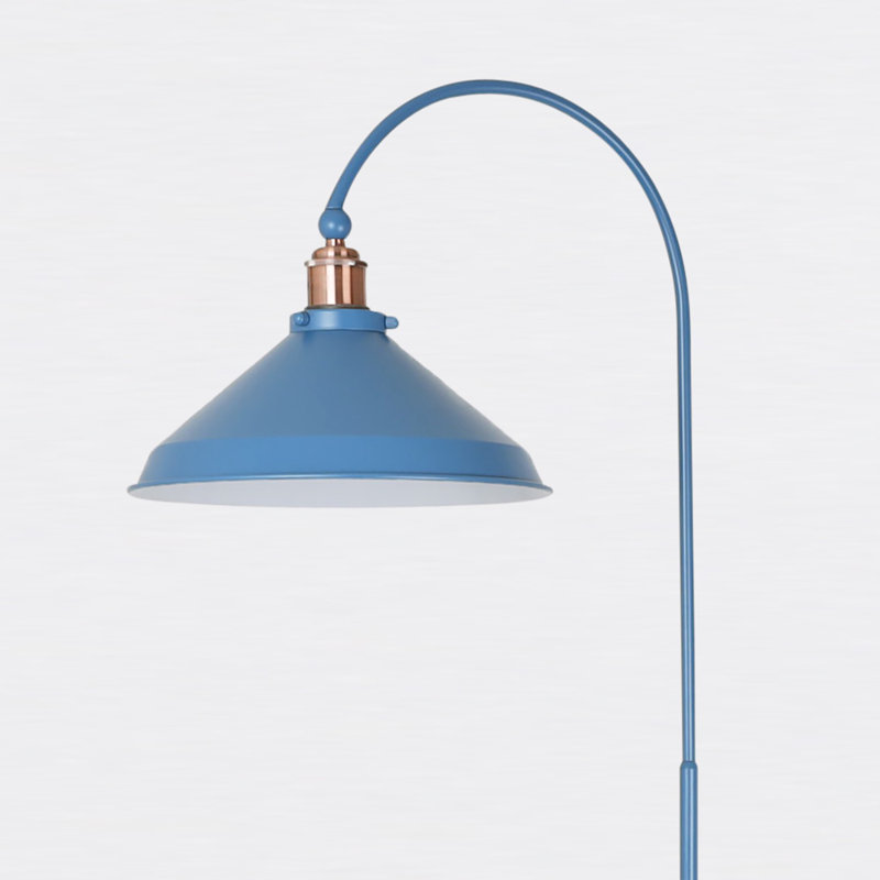 Grabowski 166cm LED Arched Floor Lamp, Mirage Blue, Mirage Blue
