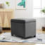 Grey Fabric Storage With Space Caster Wheels For Home And Office In