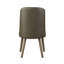 Ensemble de 2 chaises d'appoint Waylon en cuir synthétique gris et chêne gris