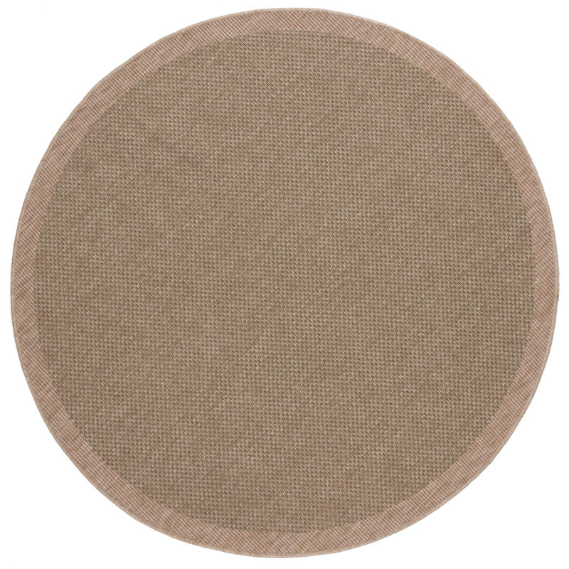 Nature Collection Chequered Area Rug, Round 160 cm