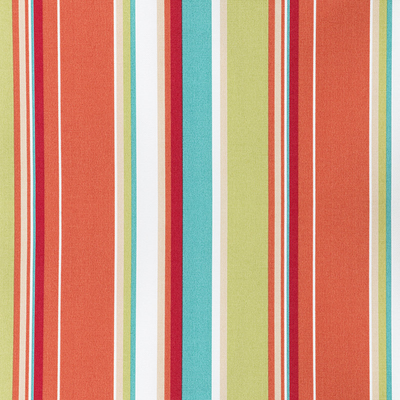  Outdoor Square Pillow Cover & Insert, Orange/Green, 26" H x 26" W x 6" D