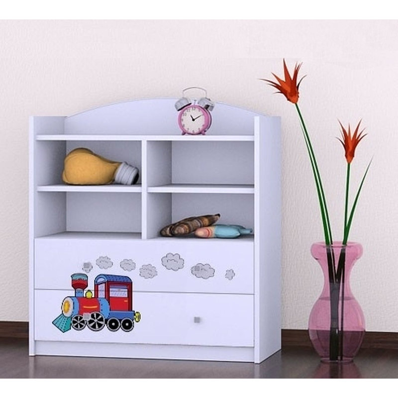 Cassandra 96cm H X 86cm W Transportation Kids Cube, White