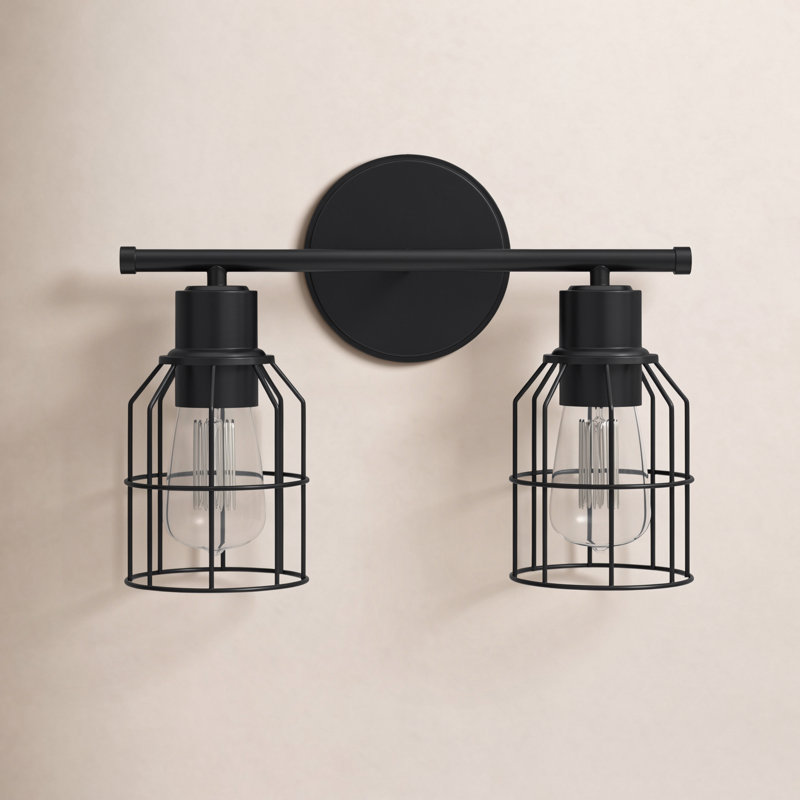Ouzo Romeo 2-Light Dimmable Vanity Light, Oil Rubbed Bronze