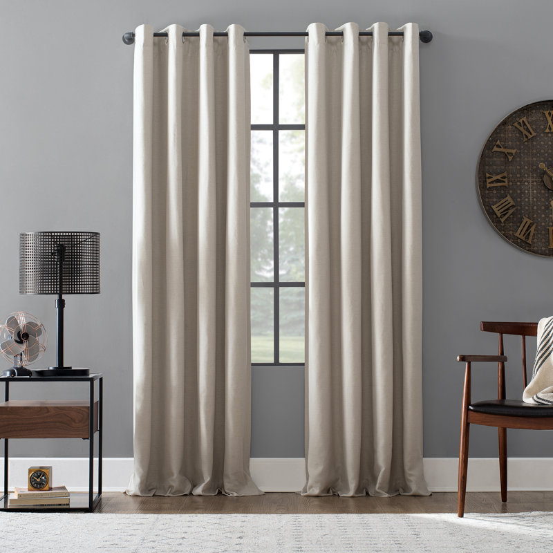 Panneau de rideau 100% occultant avec œillets Colt, Perle, l 52" x L 95"