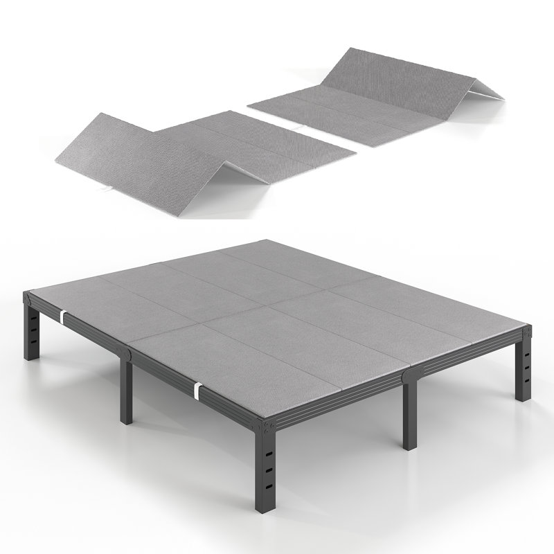 Mattress Support Split Bunkie Board, Slats With Cover, King
