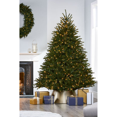 Lighted Artificial Pine Christmas Tree