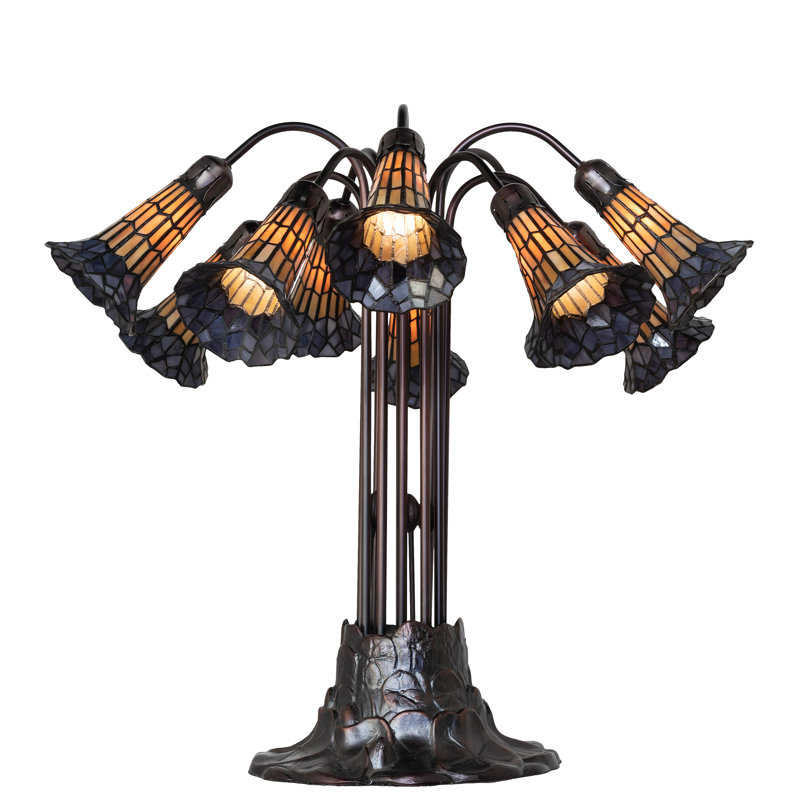 Pond Lily Table Lamp, Purple/Honey