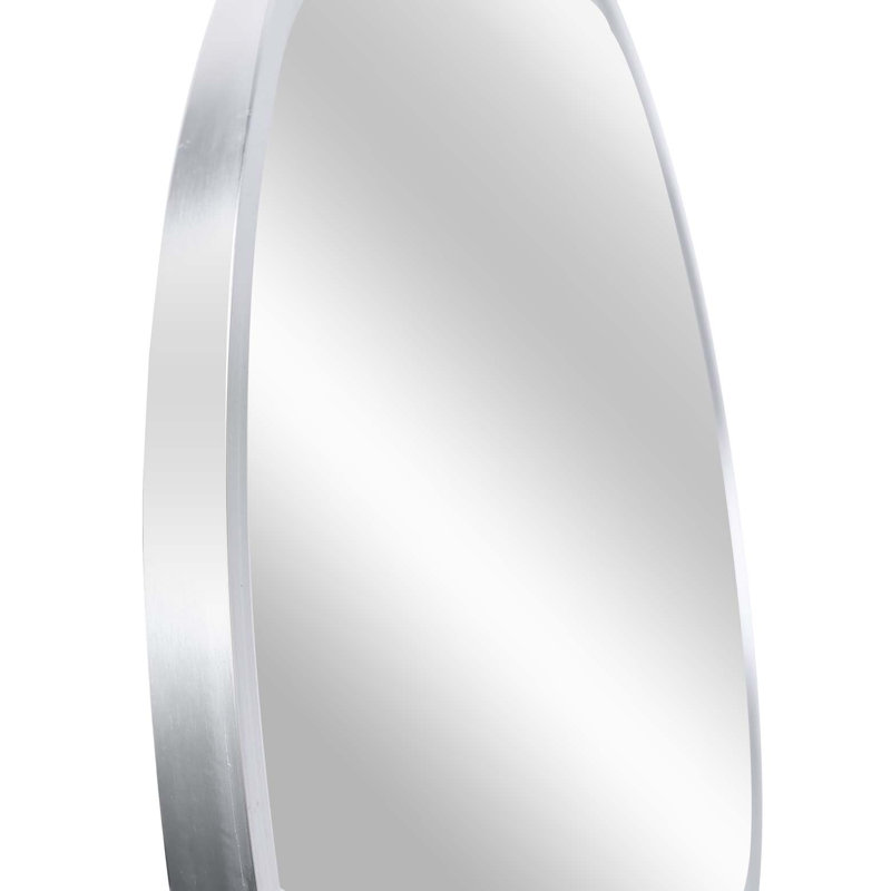 Nehan Oval Wall Mirror, 32" x 32", Matte Black