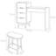 Commode multifonctionnelle en bois de noyer noir