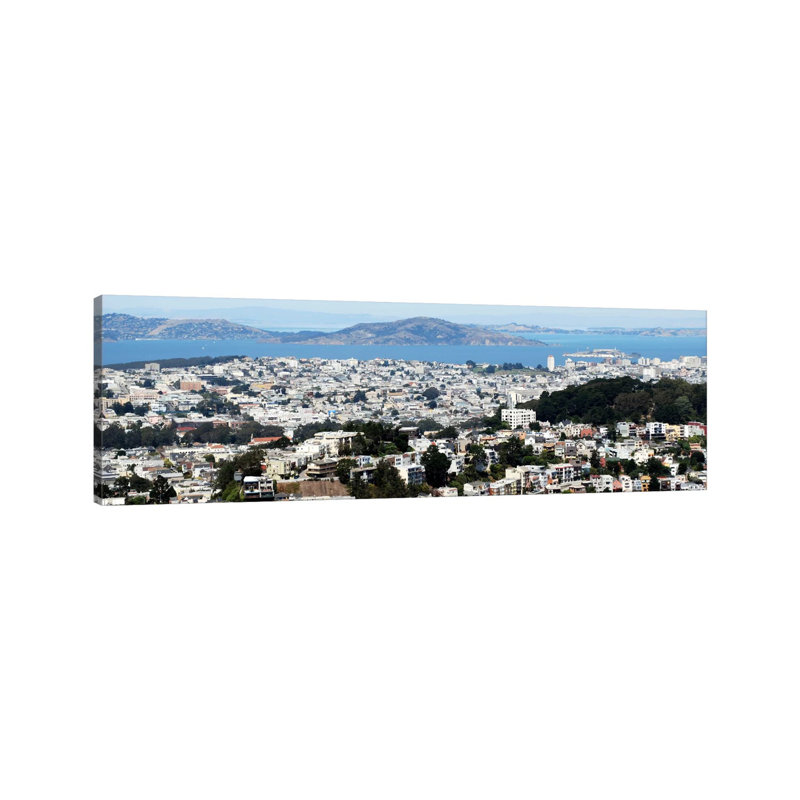 San Francisco Panoramic Skyline Cityscape - Wrapped Canvas Panoramic Print, 30.48 cm H x 91.44 cm W x 1.91 cm D