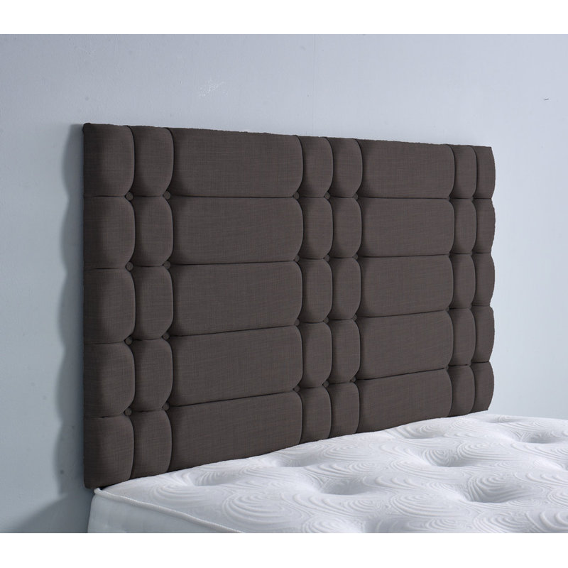 Upholstered Linen Headboard, Super King (6'), Charcoal