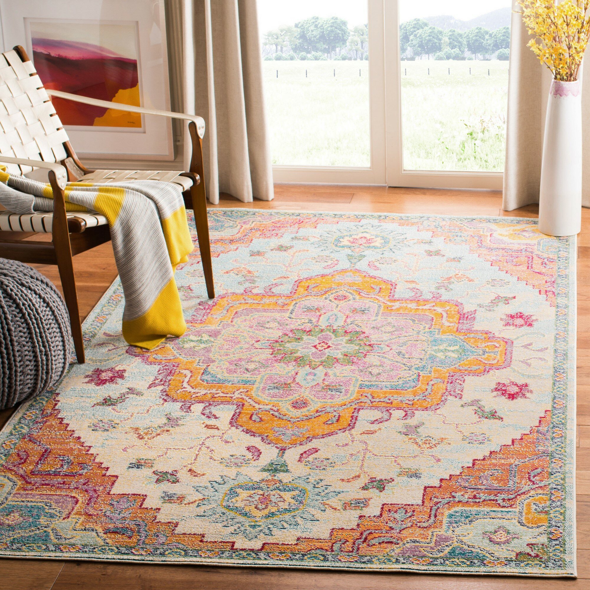 Bungalow Rose Synthetic Fibers Rug