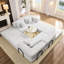 Très grand canapé en forme de L, velours côtelé blanc, housses amovibles, 6 coussins, siège confortable pour faire la sieste en mousse de haute qualité modulaire, respirant, décoration intérieure sécuritaire-1793381053