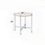 Table de bout ronde avec base en X - Chêne blanc et chrome