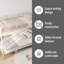 Lits superposés en métal peu encombrants, design moderne pour la maison, finition blanche