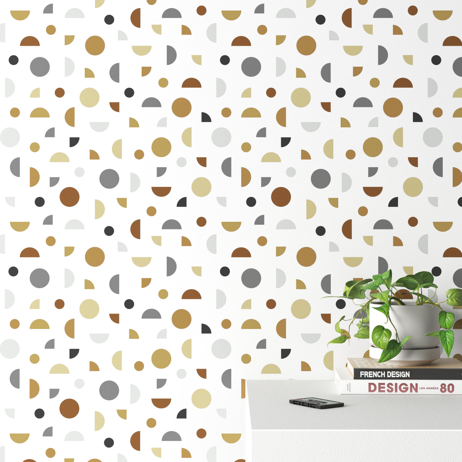 Newark Mid-Century Geometric Wallpaper, Neutral