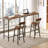63-Inch Narrow Bar Table, Counter Height Pub Table for Dining Room, Connectable Bar Table with Sturdy Metal Frame