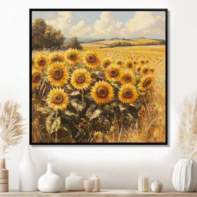 Art mural sur toile, "Tournesols de Donaugh"