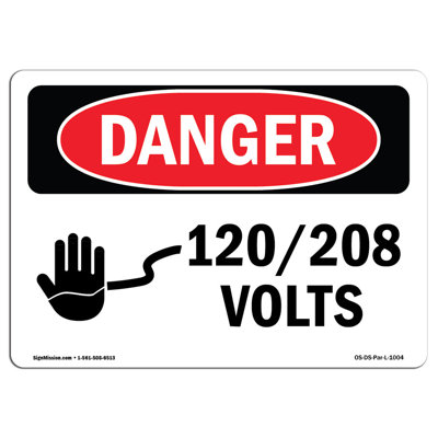 OSHA Danger Volts Sign