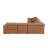 Crasia 123 '' Wide Genuine Top Grain Italian Leather Symmetrical Modular Seating Component-103049004