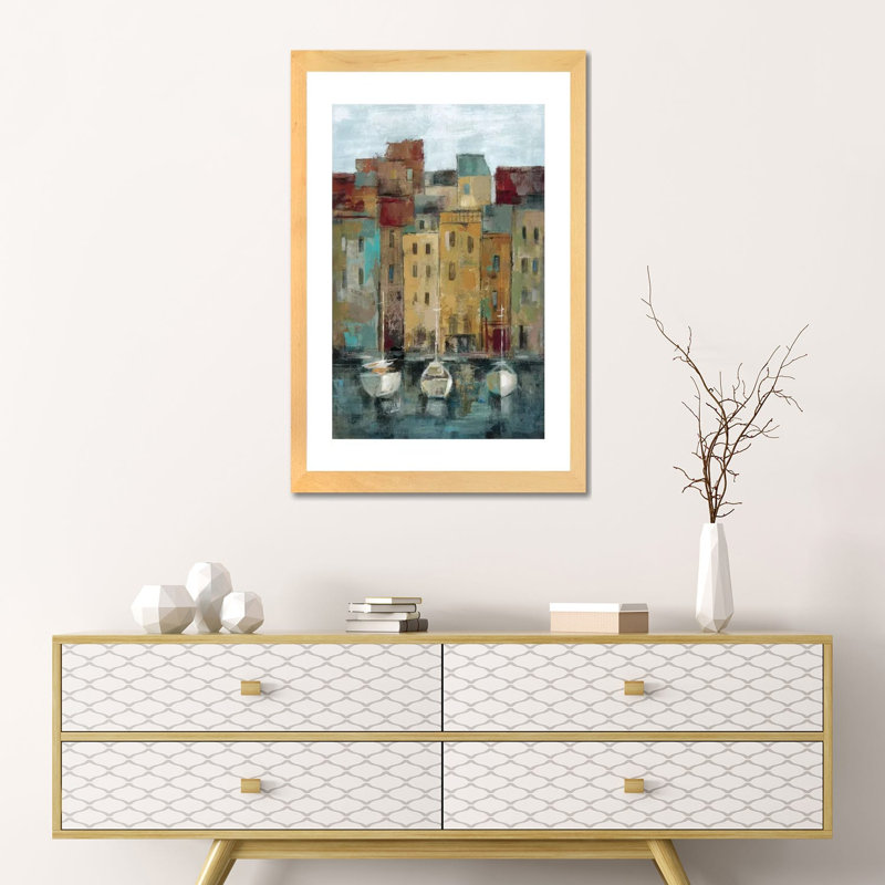 «Old Town Port II» par Silvia Vassileva - reproduction d'art, Blanc, H 24 po x l 16 po x P 1 po