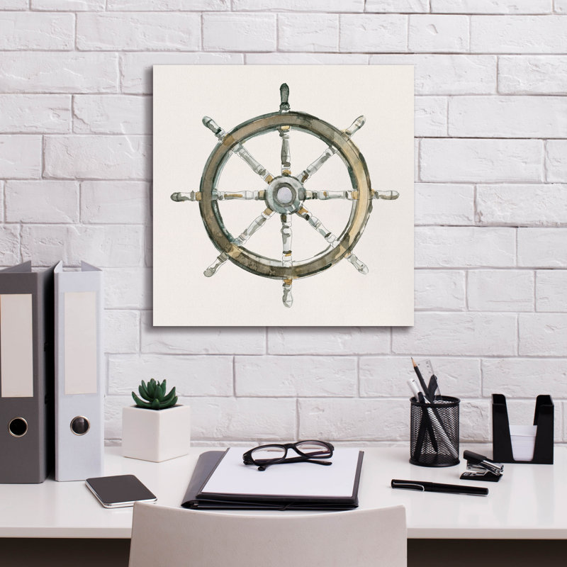 Toile épique «At The Helm 1» par Emma Caroline, 18 po x 18 po