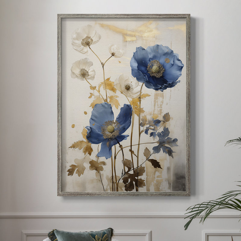 Impression encadrée FLORAL Series LXIV - bois massif, H 11 po x l 9 po