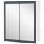 Armoire à pharmacie avec miroir Kleankin, armoire à miroir murale de 27 po x 30 po, armoire de salle de bain murale avec rangement, portes doubles et 2 tablettes réglables