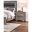 Table de chevet 2 chambres - Table de chevet en bois, contemporaine et naturelle avec 2 finitions modernes