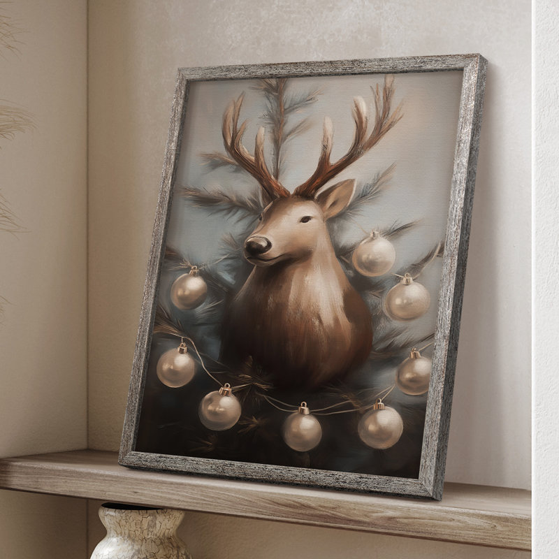 «Christmas Holiday Art», série 2-CL, reproduction encadrée - bois massif, H 21 po x l 17 po