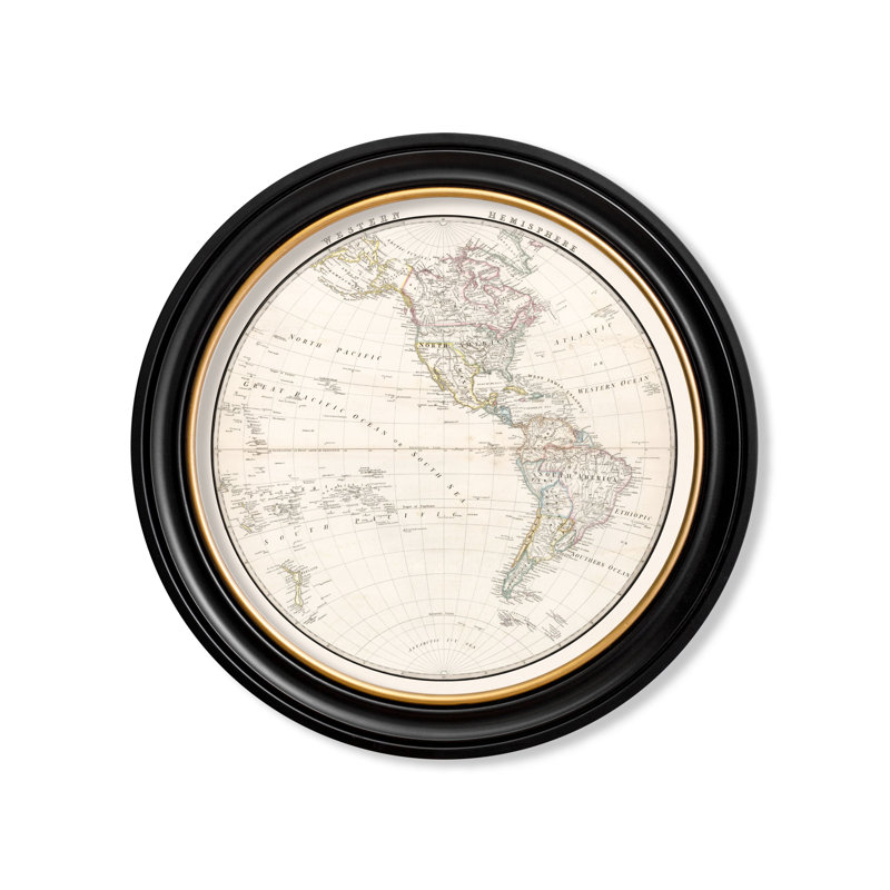 Western Hemisphere by Mid-1800s - Single Picture Frame Print on Archival Matt 230gsm Paper