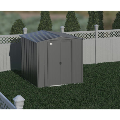 Classic Steel Storage Shed, 6X7, Charcoal