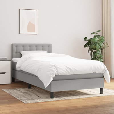 Box Spring Bed with Mattress Fabric