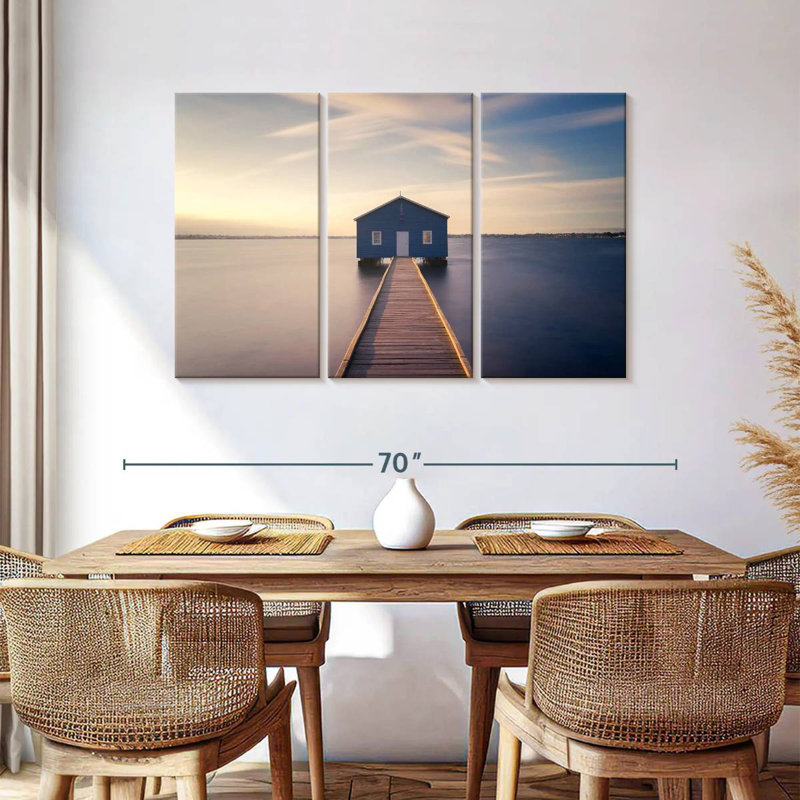 Aletra Perth Blue Nautical House, 36" H x 57" W
