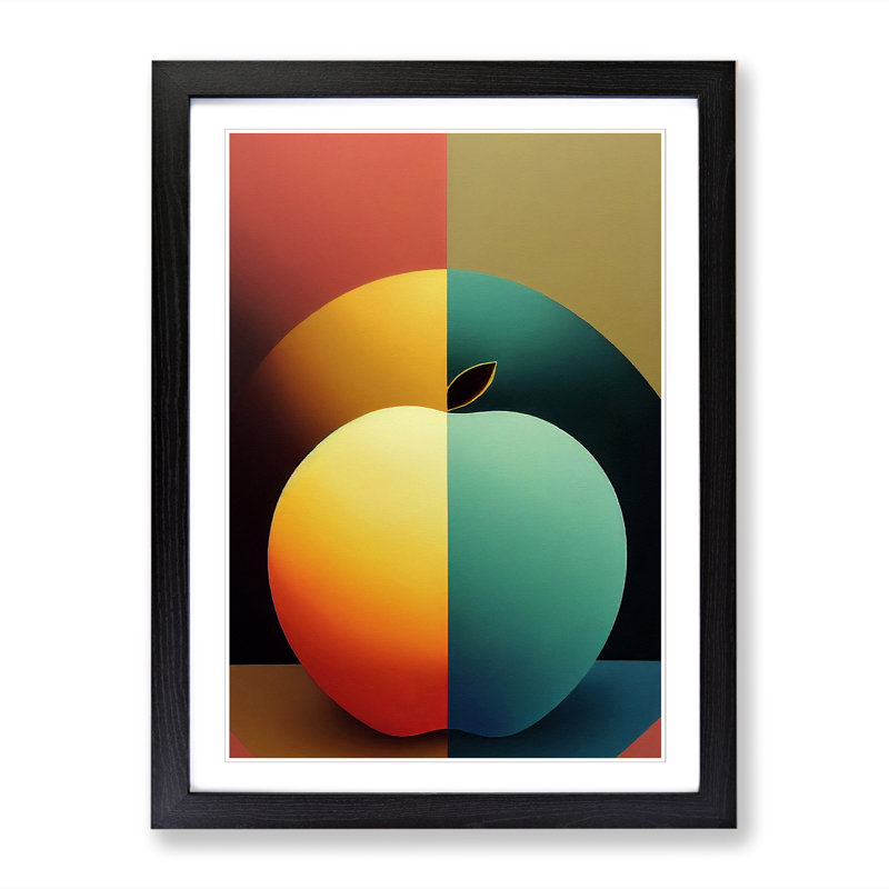 Apple - Framed Print, Black Framed, 34cm H x 25cm W x 2cm D