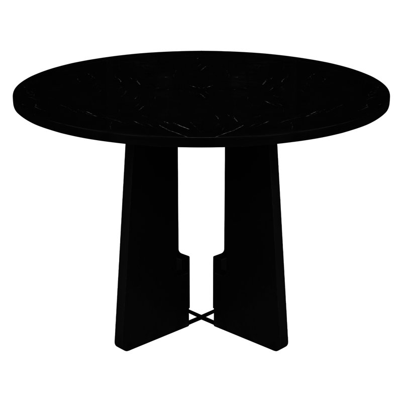 Table de salle à manger ronde de 43 pouces pour 4 étapes d'assemblage en 4 étapes