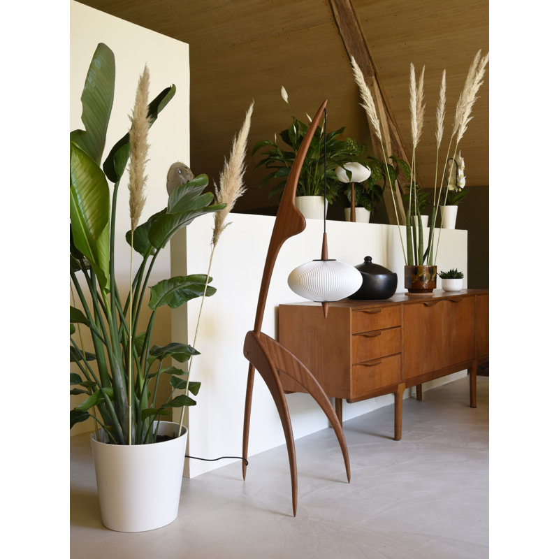 Praying Mantis Floor Lamp, Black Ash
