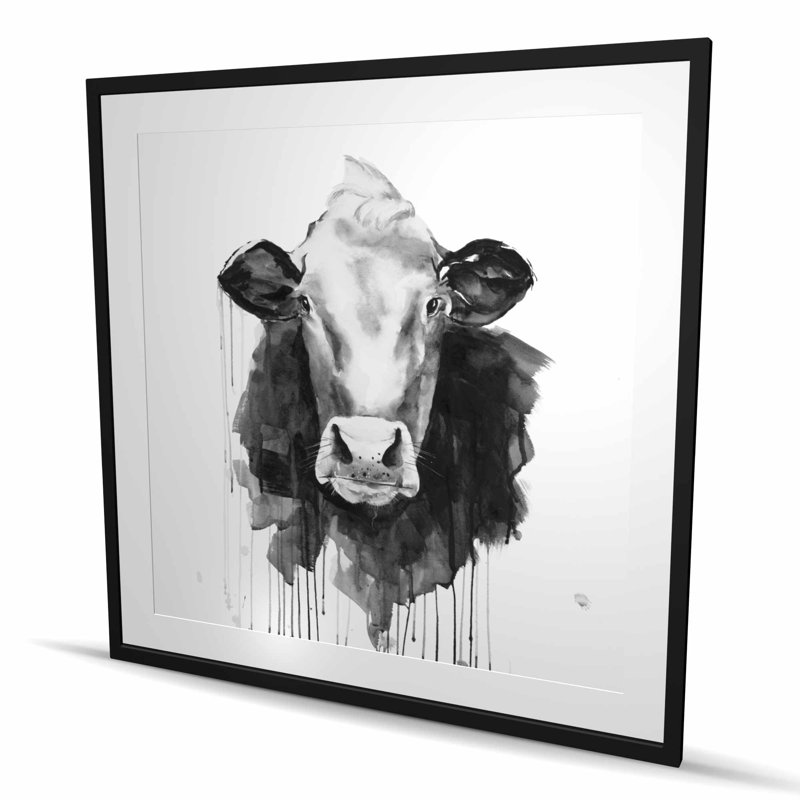 Imprimé matelassé encadré de vache | Décoration intérieure