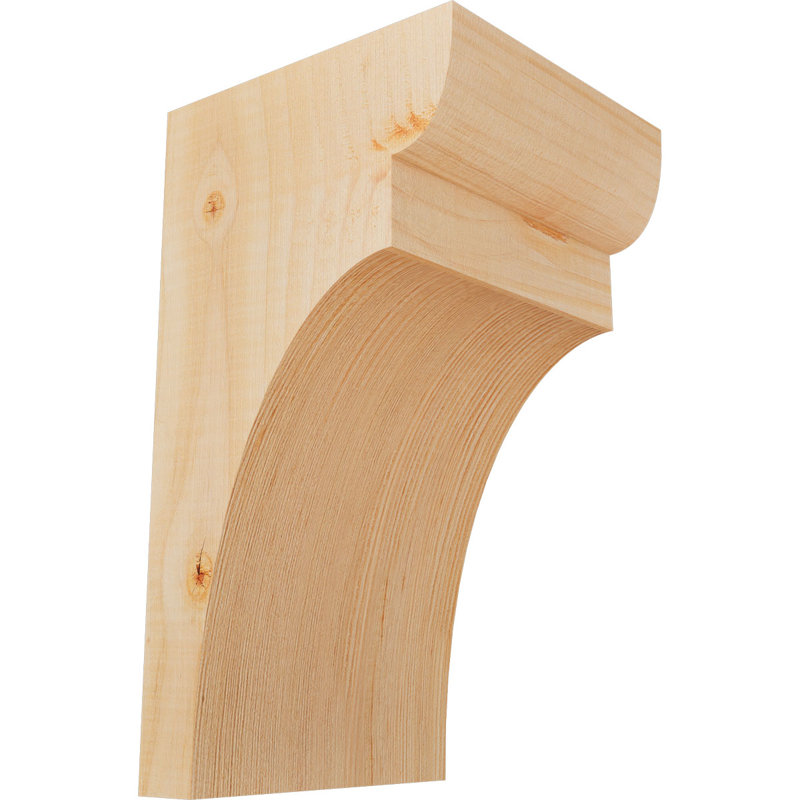 Yorktown Corbel, H 10 po x l 5,5 po x P 6 po, Sapin de Douglas, Lisse