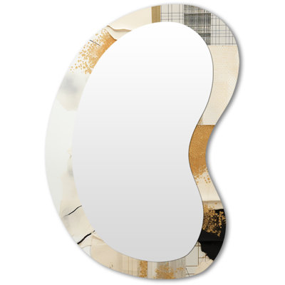 Black Twilight Dream Abstract Collages III - Miroir mural moderne
