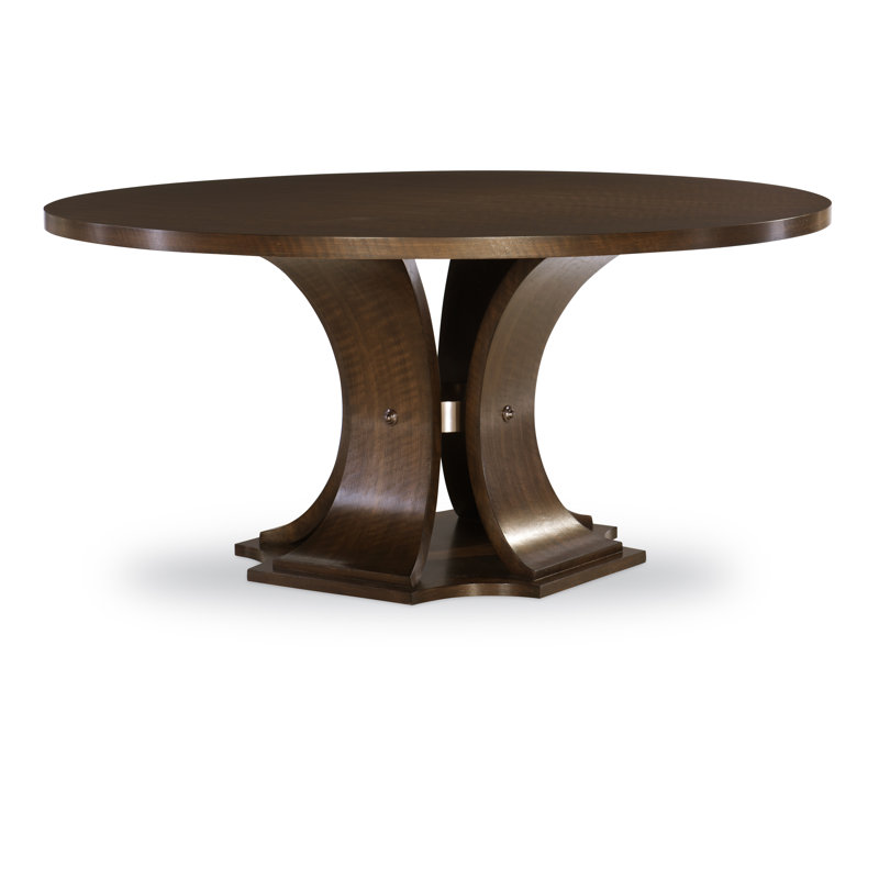Sanford Round Solid Wood Dining Table, 64" W x 64" L, Brunette