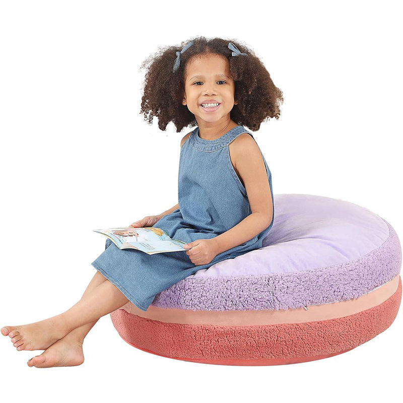 Fauteuil à billes et fauteuil pour adolescents - mauve / rouge - taille moyenne (27,5 po x 27,5 po x 13,5 po) - rembourrage en mousse à mémoire de forme - canapé à billes
