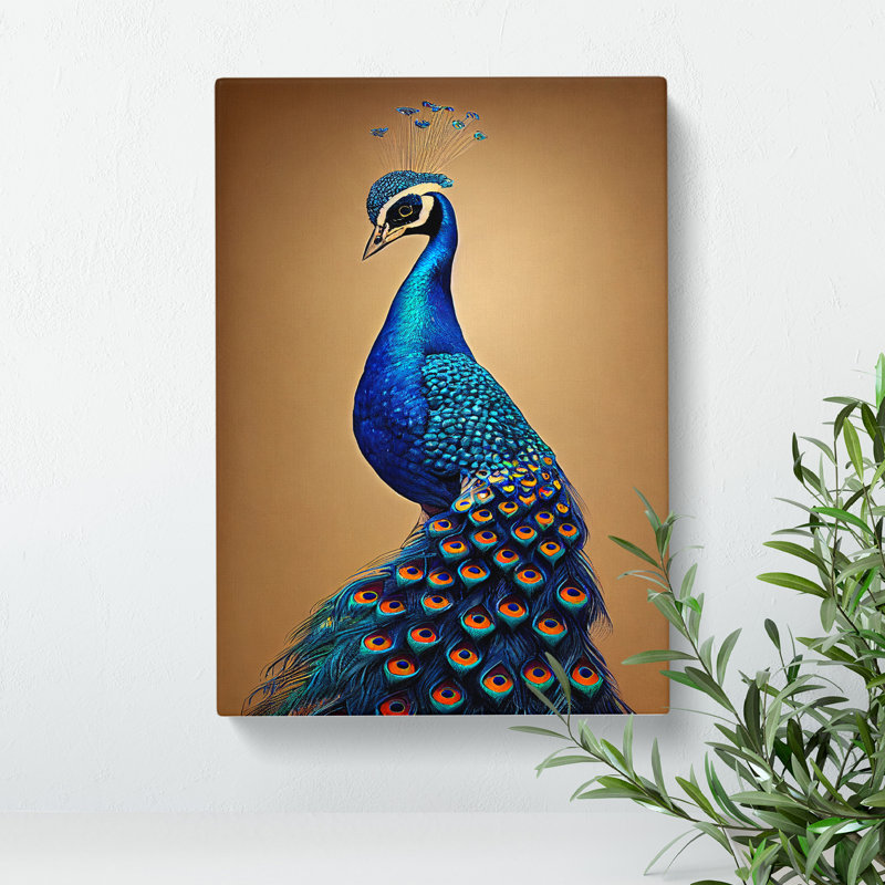 Entrancing Peacock - Wrapped Canvas, 60cm H x 40cm W x 3cm D