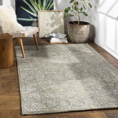 Tapis brun clair touffeté à la main Cait